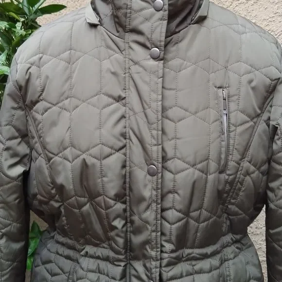 Harve Benard Quilted Anorak Parka Jacket Army Green  Sz XL NWoT - Picture 4 of 9